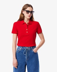 Lacoste-polo dames stretch van katoenpiqu&eacute;