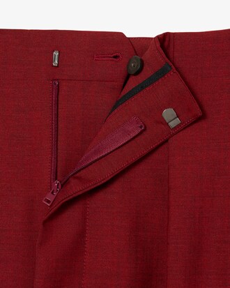 Runway Gedistingeerde Wollen Broek met Rechte Pasvorm