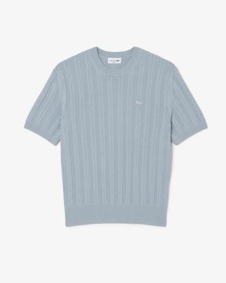 Fluid Ribbed Short Sleeved Sweater