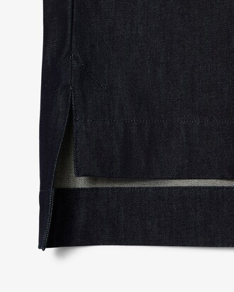 Runway Oversized Denim Polohemd
