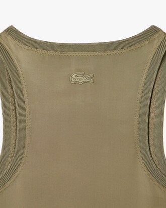 Slim Fit Vloeiende Satijnen Tanktop