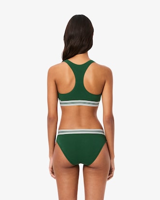 Stretch Katoenen Bralette met Contrasterende Band