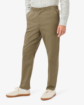 Regular Fit Katoenen Gabardine Chinobroek