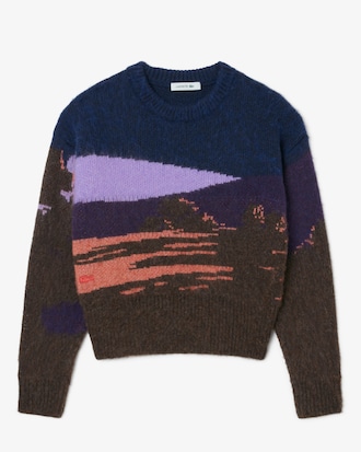 Jacquard Wollen Landschapssweater