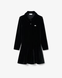 Glanzende Stretch Velours Polojurk