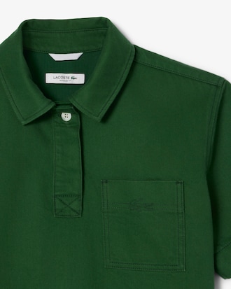 Oversized Denim Polohemd