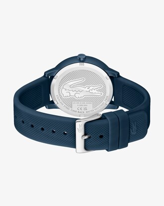 Lacoste.12.12 Move-horloge 3 wijzers marineblauw siliconen