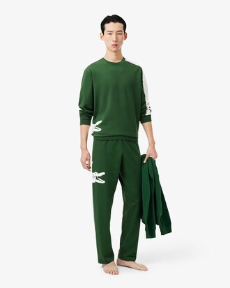 Fleece Loungebroek met Druck