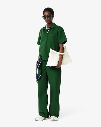 Oversized Denim Polohemd