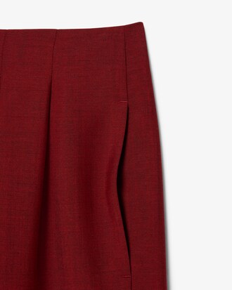 Runway Gedistingeerde Wollen Broek met Rechte Pasvorm