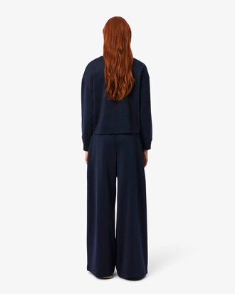 Piqu&eacute; Sweatbroek, geplooid aan voorkant