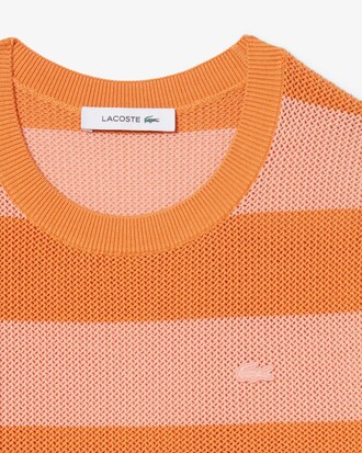 Gestreept T-shirt-Jurk van Mesh Breistof