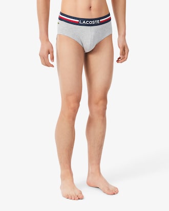 3-Pack Monochrome Katoenen Onderbroek met Logotaille
