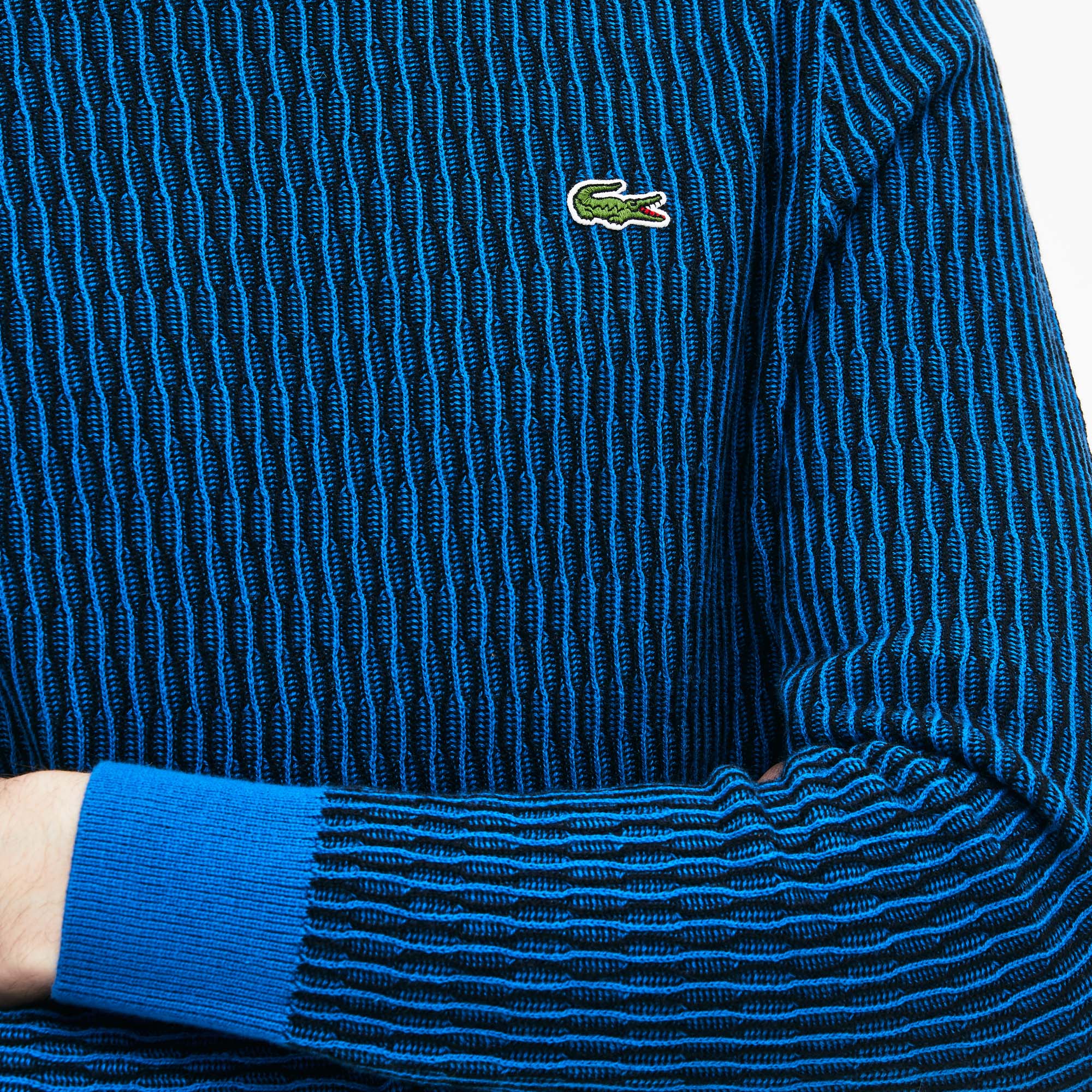 Suéter masculino Lacoste LIVE em lã texturizada e mistura de cashmere