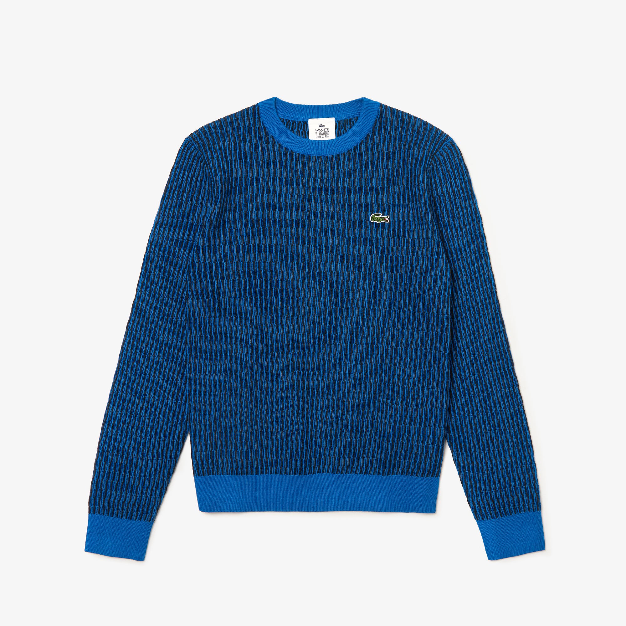 Suéter masculino Lacoste LIVE em lã texturizada e mistura de cashmere