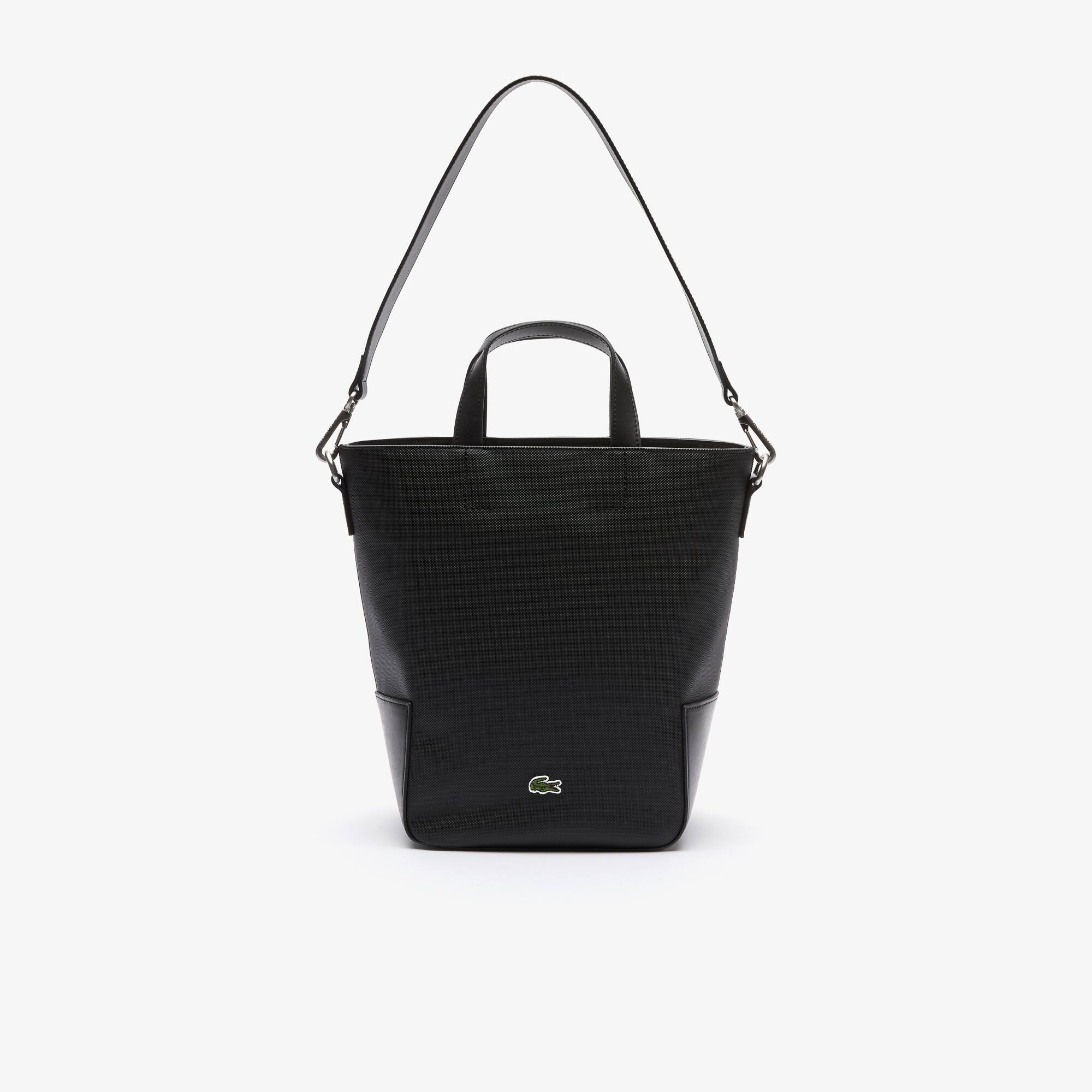 black tote bolsa leather