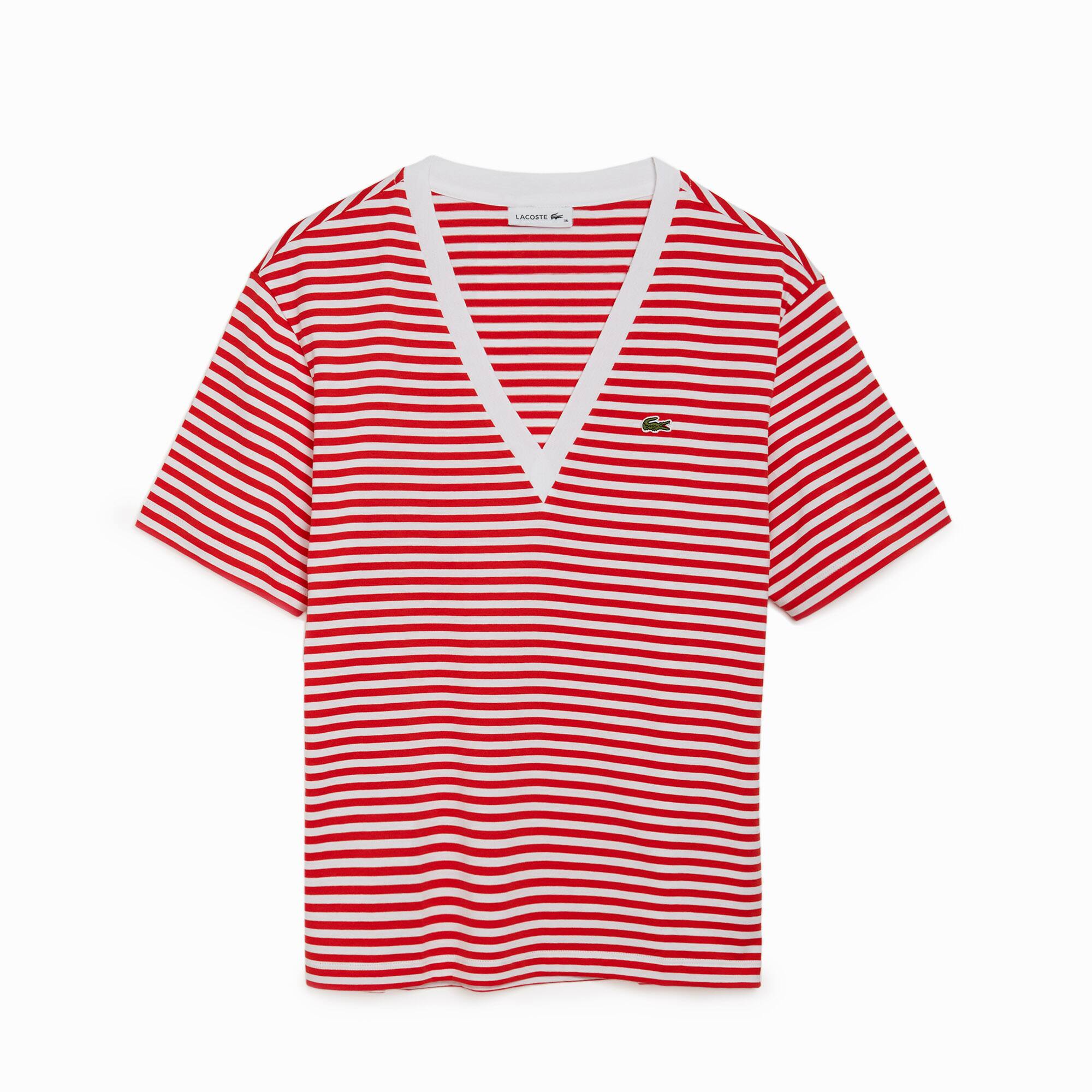 Blusa lacoste feminina listrada clearance