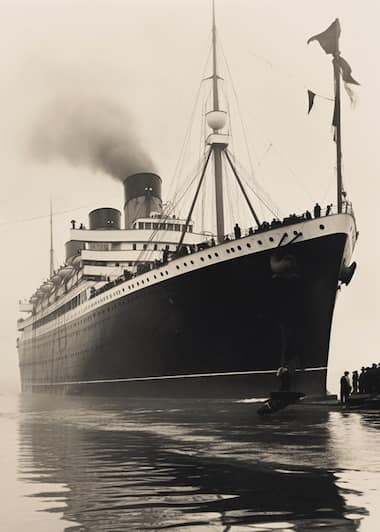 The transatlantic liner France, 1923. AI generated image using MidJourney.