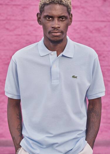 grey paris polo in cotton petit piqu&eacute;