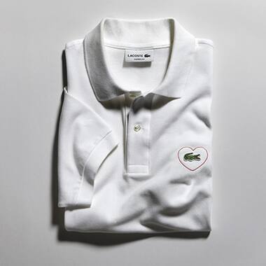 Polo Merci avec coeur brodé rouge