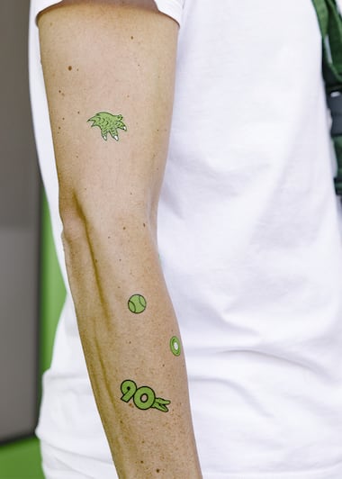 Tatouages Lacoste au festival Sonar 2023