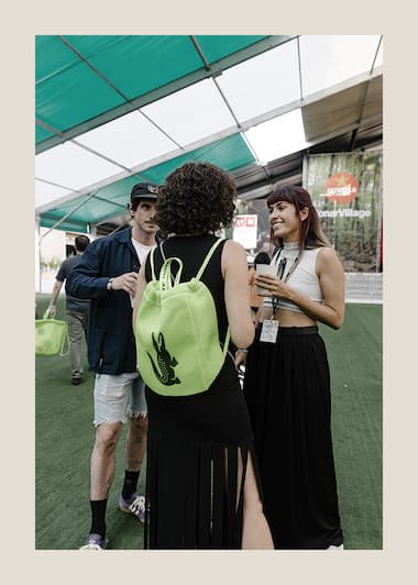 Stand Lacoste au festival Sonar 2023