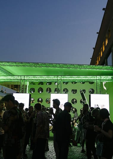 Photo du stand Lacoste au festival Sonar 2023