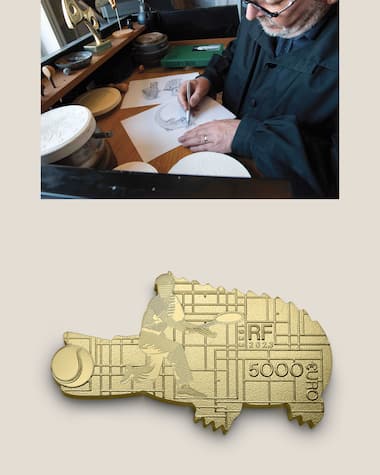 The Lacoste crocodile designed by a craftsman from La Monnaie de Paris