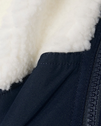Unisex-Jacke aus Sherpa-Fleece mit Colorblock-Design