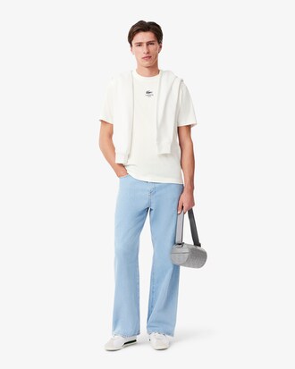 T-Shirt aus Baumwolle mit Signatur-Print