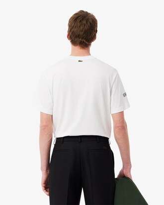 T-Shirt aus Baumwolljersey mit Stickerei-Druck