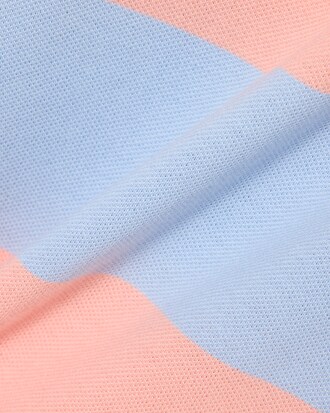 Gestreiftes, &auml;rmelloses Polokleid aus Petit Piqu&eacute;