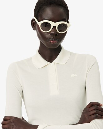 Langes Slim Fit-Polohemd Runway aus Seide