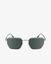 Rechteckige Metall-Sonnenbrille Retro