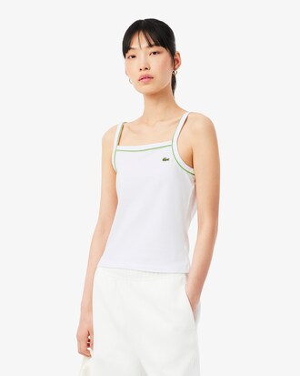 Tanktop aus Baumwolle mit kontrastierendem Akzent