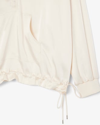 Übergroße Popover-Jacke mit Reißverschluss und hohem Kragen