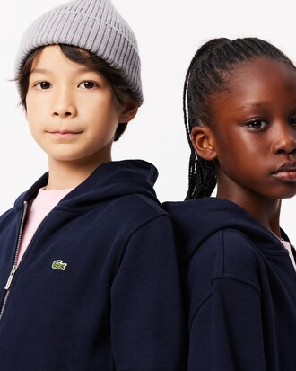 Hoodie aus Fleece mit Reißverschluss