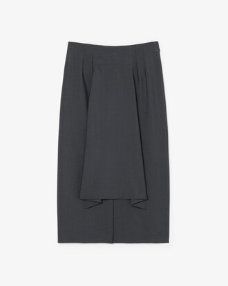 Runway mittellanger Rock mit Pattendetail