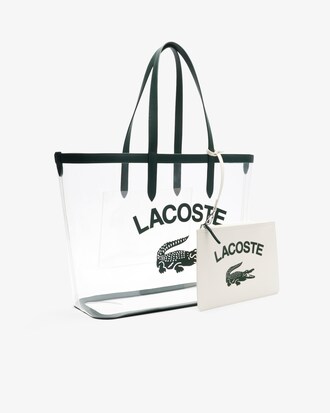 Große transparente Tote Bag Anna mit genarbtem Effekt