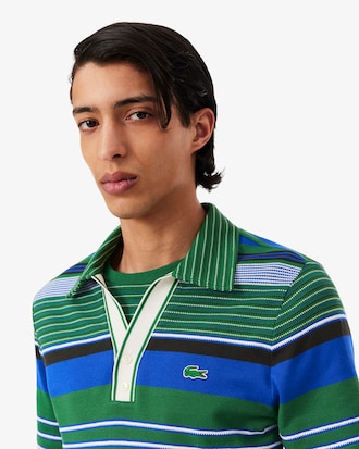 Gestreiftes Slim Fit-Polohemd Runway aus Piqu&eacute;