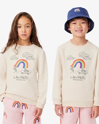 Sweatshirt aus Fleece mit Druck