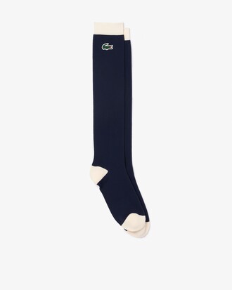 Lange Golfsocken mit Stickerei