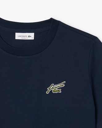 Relaxed Fit-T-Shirt aus Baumwolle mit Badge-Akzent