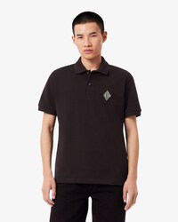 Classic Fit-Polohemd mit Badge-Akzent aus Piqu&eacute;