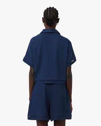 Oversized-Polohemd aus flie&szlig;endem Twill