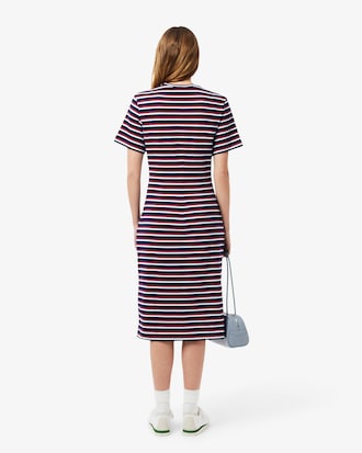 T-Shirt-Kleid aus gestreiftem Jersey