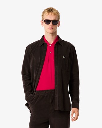 Regular Fit-Hemd aus Velours