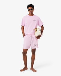 Halblange Badehose mit Tennis-Print