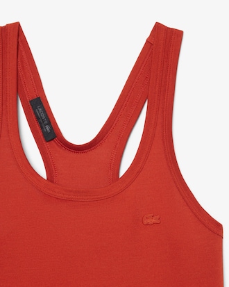 T-Tanktop Runway aus Piqu&eacute;-Seide