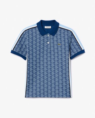 Slim Fit-Polohemd mit Monogramm aus Jacquard